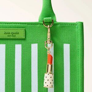 kate spade new york x Target Cream/Black/Red-Lipstick Bag Charm--New!